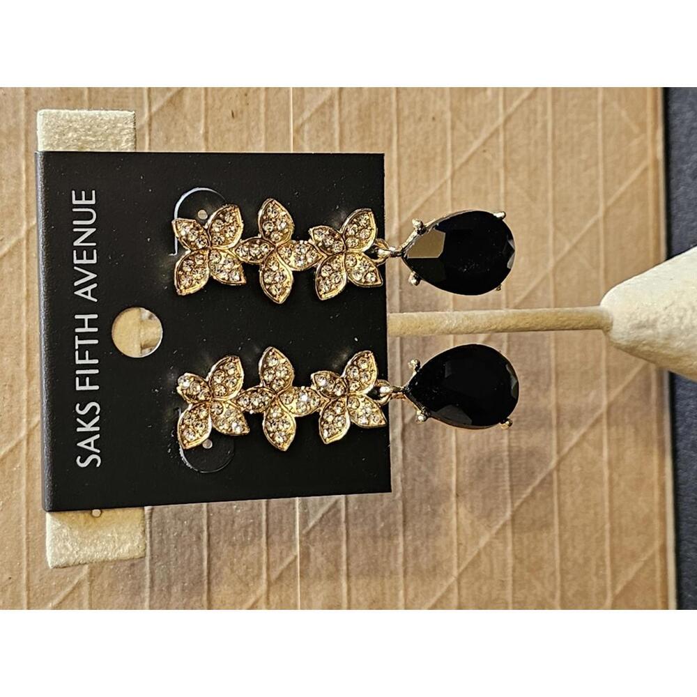 Elegant Black Teardrop Earrings - Saks Fifth Avenue